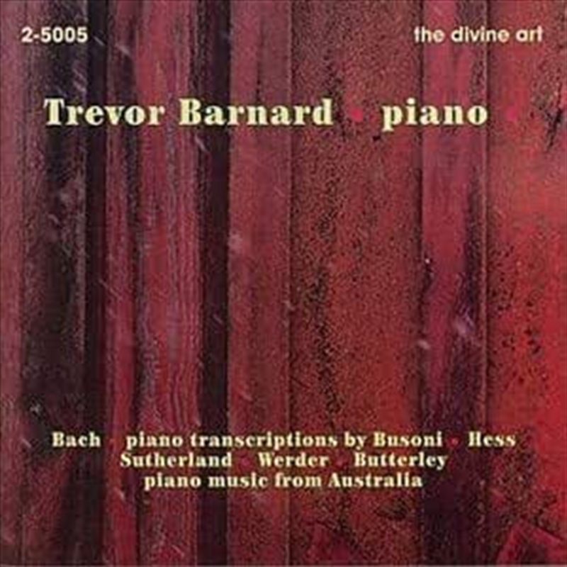 Bach Transcriptions & Australian Piano Music/Product Detail/Classical
