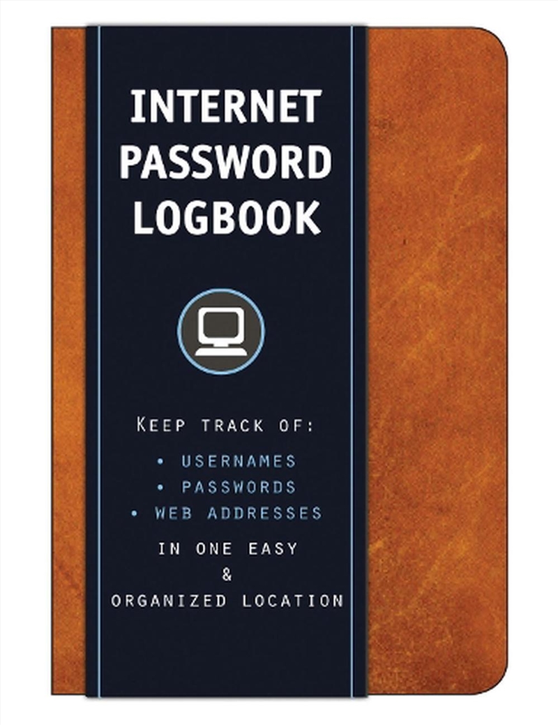 Internet Password Logbook (Cognac Leatherette)/Product Detail/Stationery