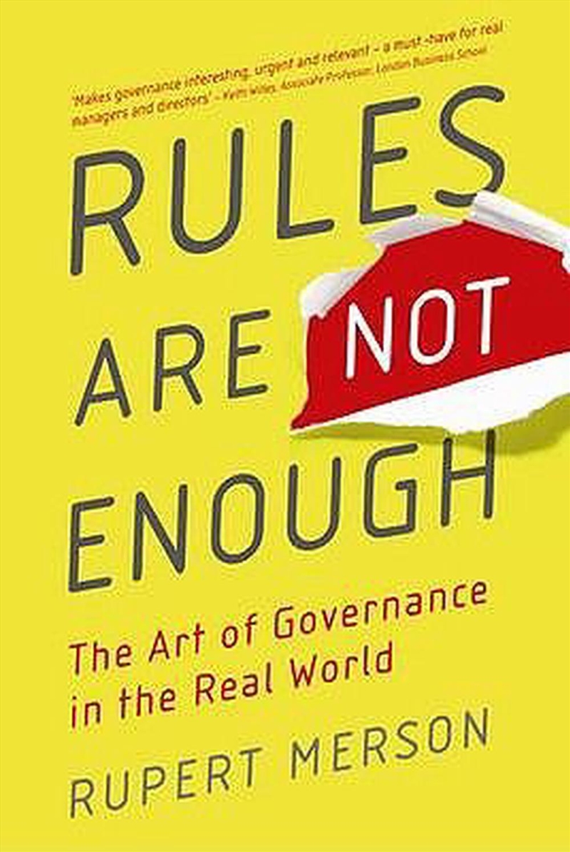 Rules Are Not Enough/Product Detail/Business Leadership & Management