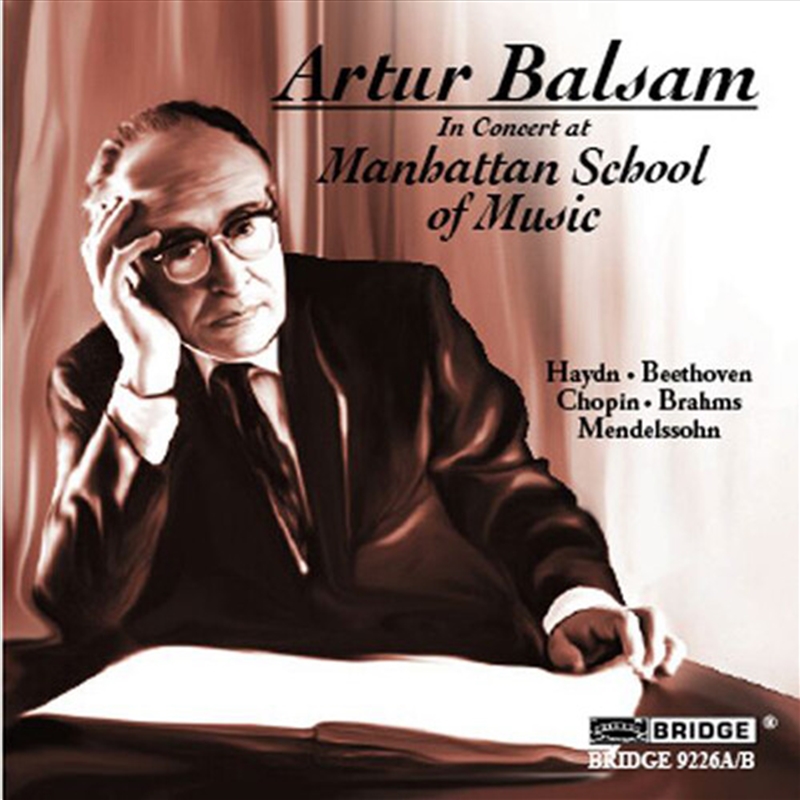 Artur Balsam In Concert At Manhattan School Of/Product Detail/Classical