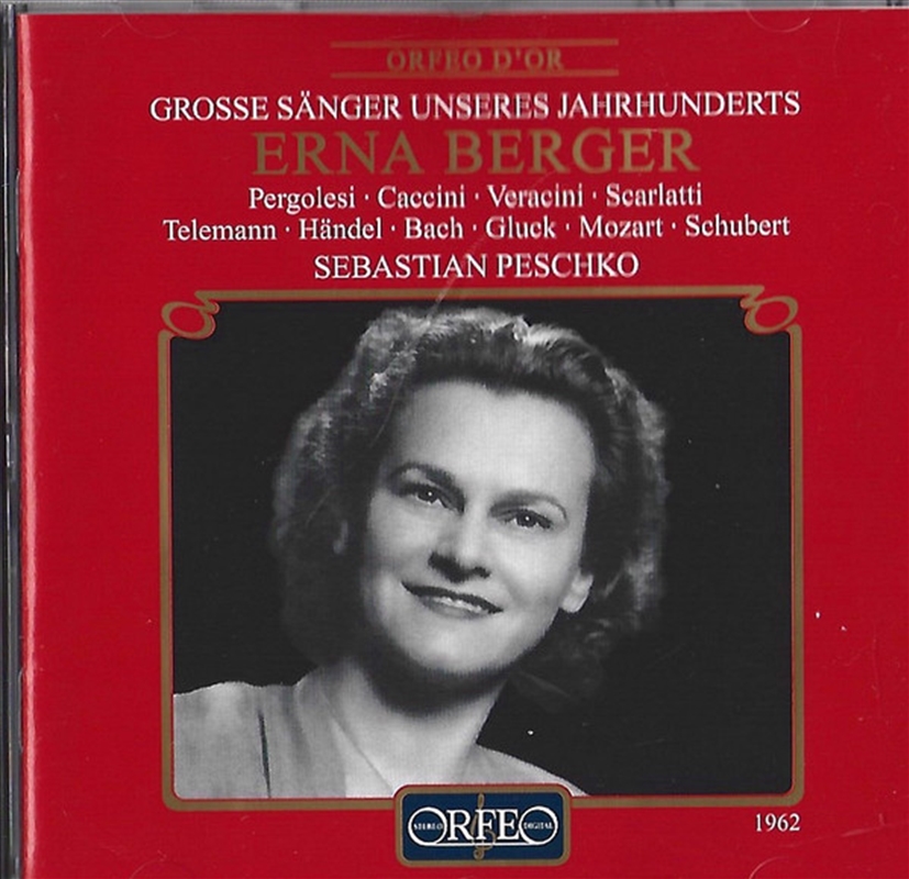 Great Singers Of Our Century: Erna Berger/Product Detail/Classical