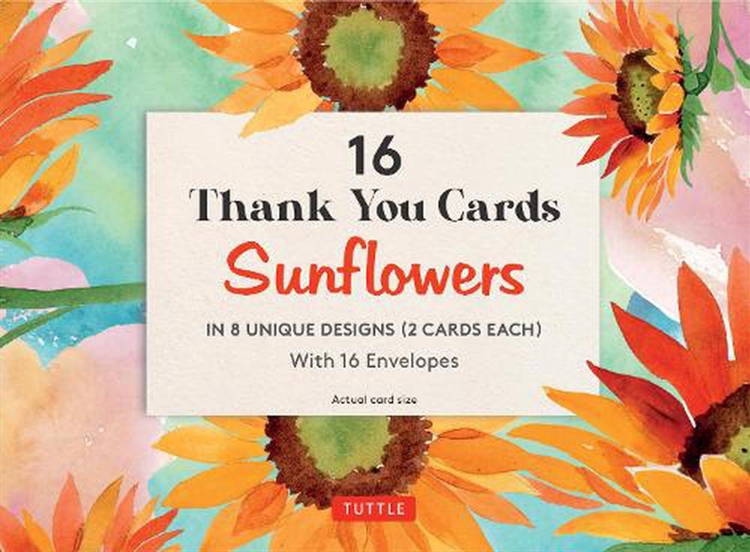 16 Thank You Cards, Sunflowers/Product Detail/Art