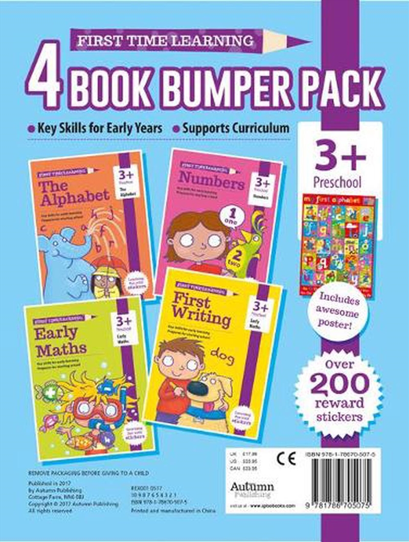 First Time Learning 4 Book Bumper Pack The Alphabet Numbers Early Maths First Writing/Product Detail/Children