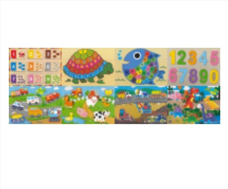 Wooden Tray Puzzle Assorted x8 (ONE SENT AT RANDOM)/Product Detail/Jigsaw Puzzles