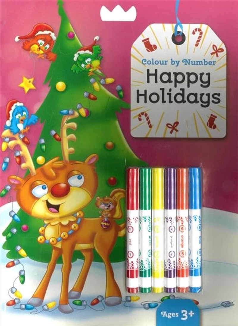 Colour By Number: Happy Holidays/Product Detail/Kids Activity Books