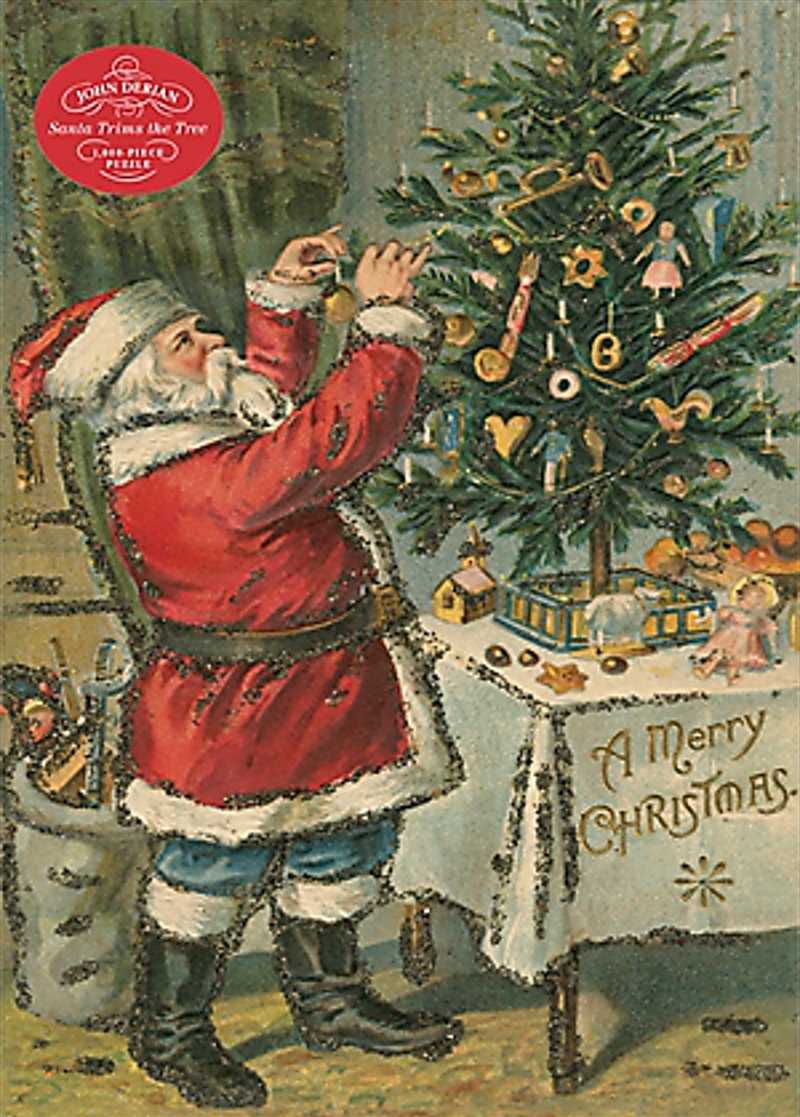 John Derian Paper Goods: Santa Trims the Tree 1,000-Piece Puzzle/Product Detail/Jigsaw Puzzles