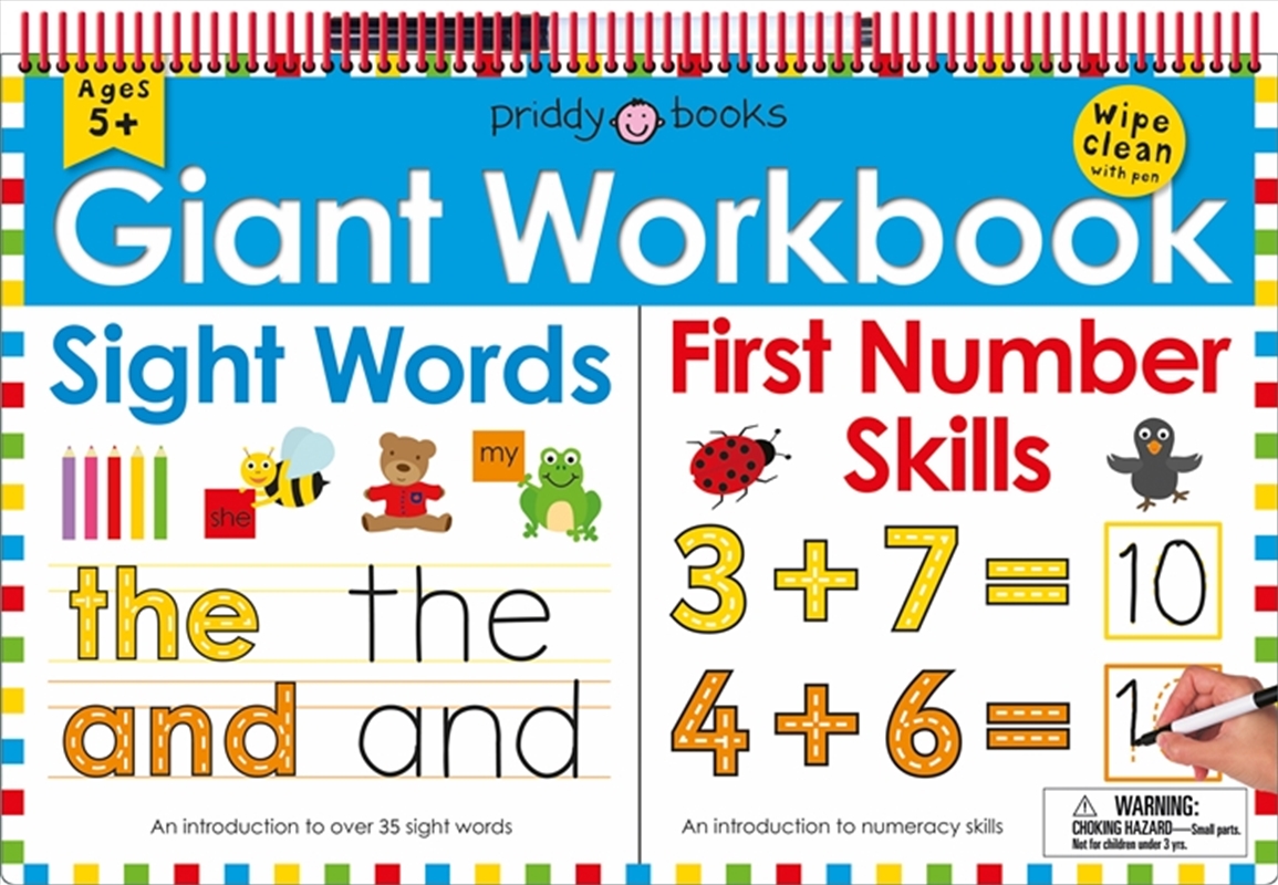 Giant Wipe Clean Workbook: First Number Skills / Sight Words/Product Detail/Kids Activity Books