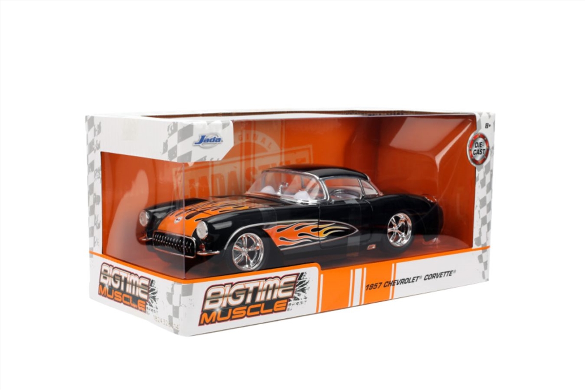 Big Time Muscle - 1:24 Scale 1957 Chevy Corvette Diecast Vehicle/Product Detail/Figurines