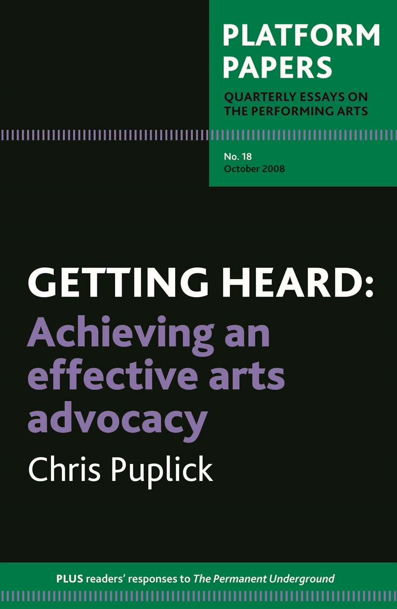 Platform Papers 18: Getting Heard/Product Detail/Reading