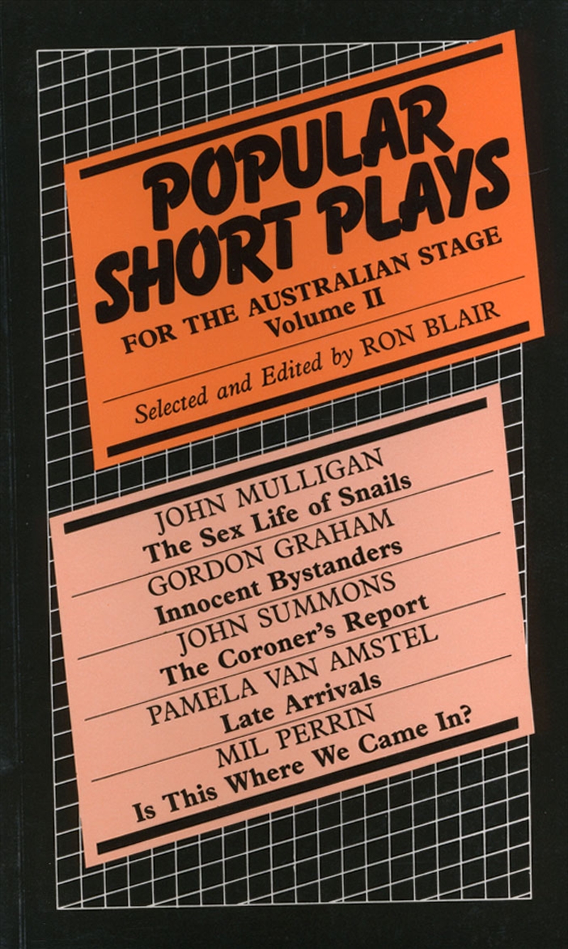 Popular Short Plays II/Product Detail/Literature & Poetry