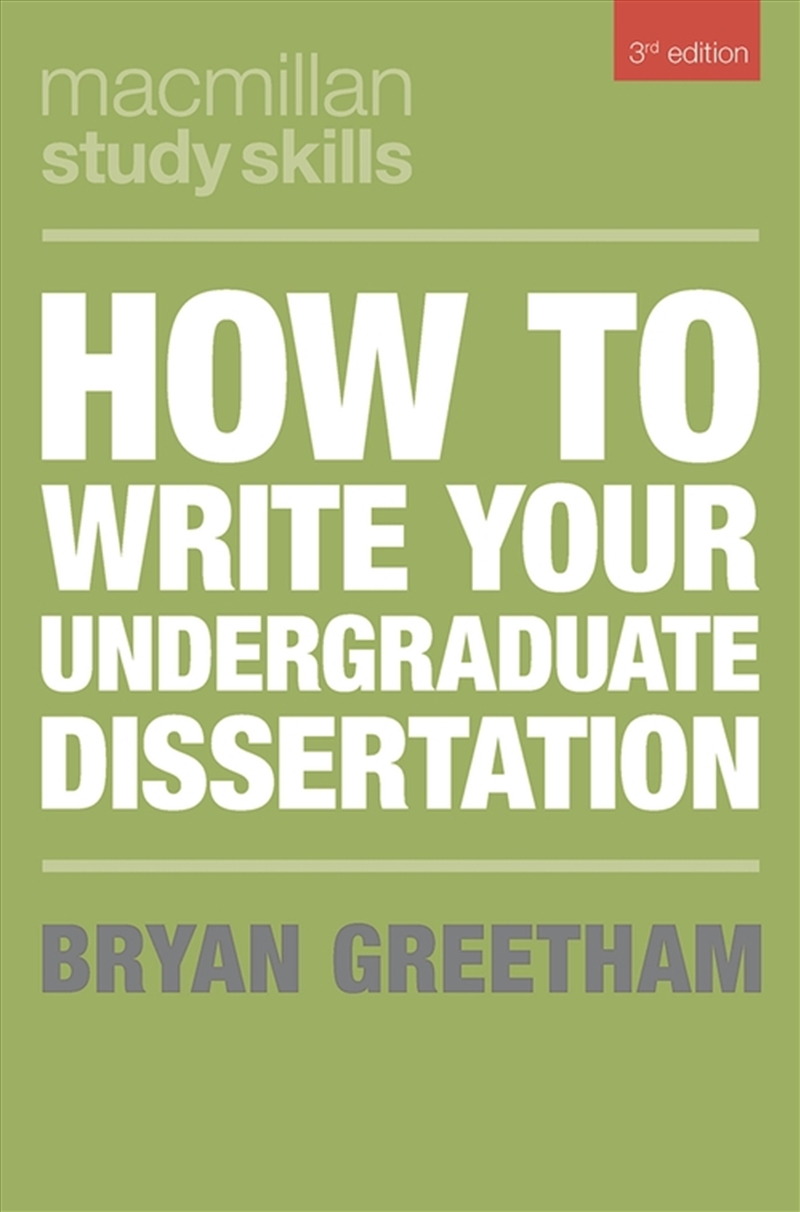 How to Write Your Undergraduate Dissertation/Product Detail/Education & Textbooks
