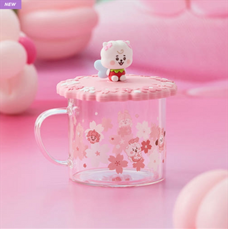 Bt21 - Baby Spring Fairy Glass Cup & Lid(340Ml) Rj/Product Detail/KPOP Merch