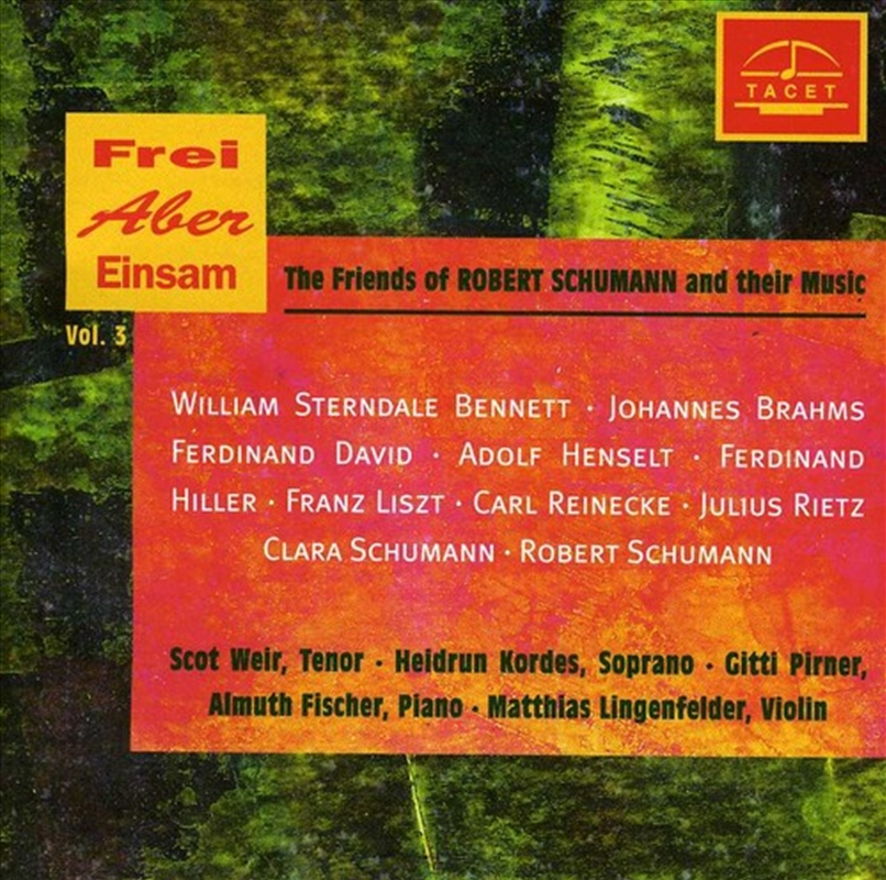 Friends Of Schumann & Their Music 3/Product Detail/Classical