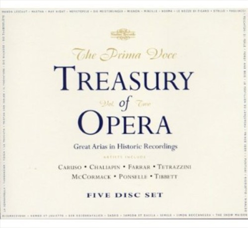 Prima Voce - Treasury Of Opera 2/Product Detail/Classical