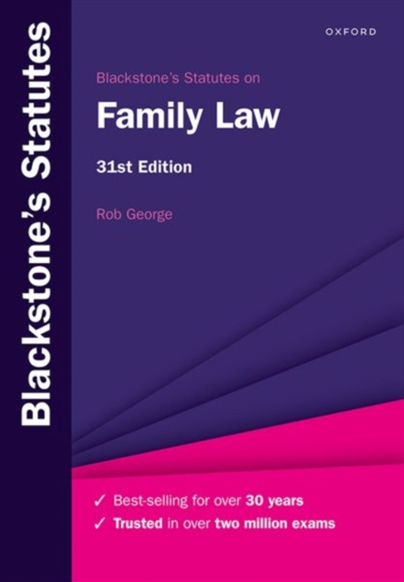Blackstone'S Statutes On Family Law/Product Detail/Law