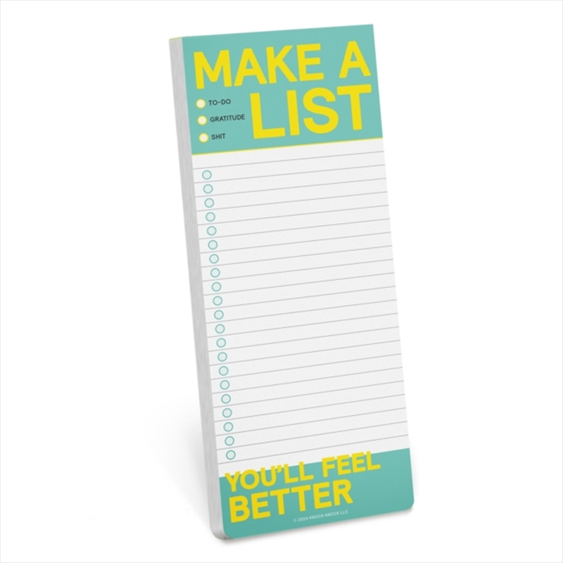 Knock Knock Make A List Make-A-List Pad/Product Detail/Stationery