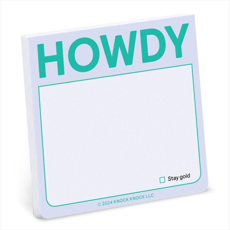 Knock Knock Howdy Sticky Note (Pastel Version)/Product Detail/Stationery