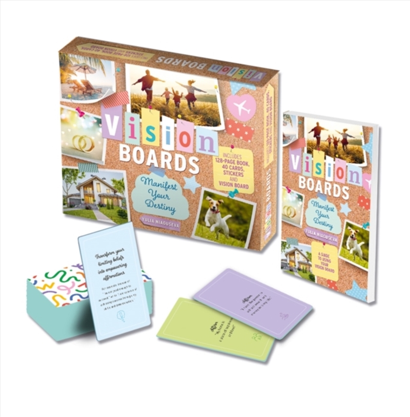 Vision Boards Manifest Your Destiny Kit : Includes 128-Page Book, 40 Cards, Stickers, And Vision Boa/Product Detail/Self Help & Personal Development