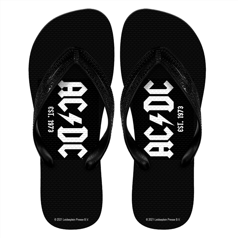 AC/DC - Black Thongs 8-9 - S8-9/Product Detail/Footwear