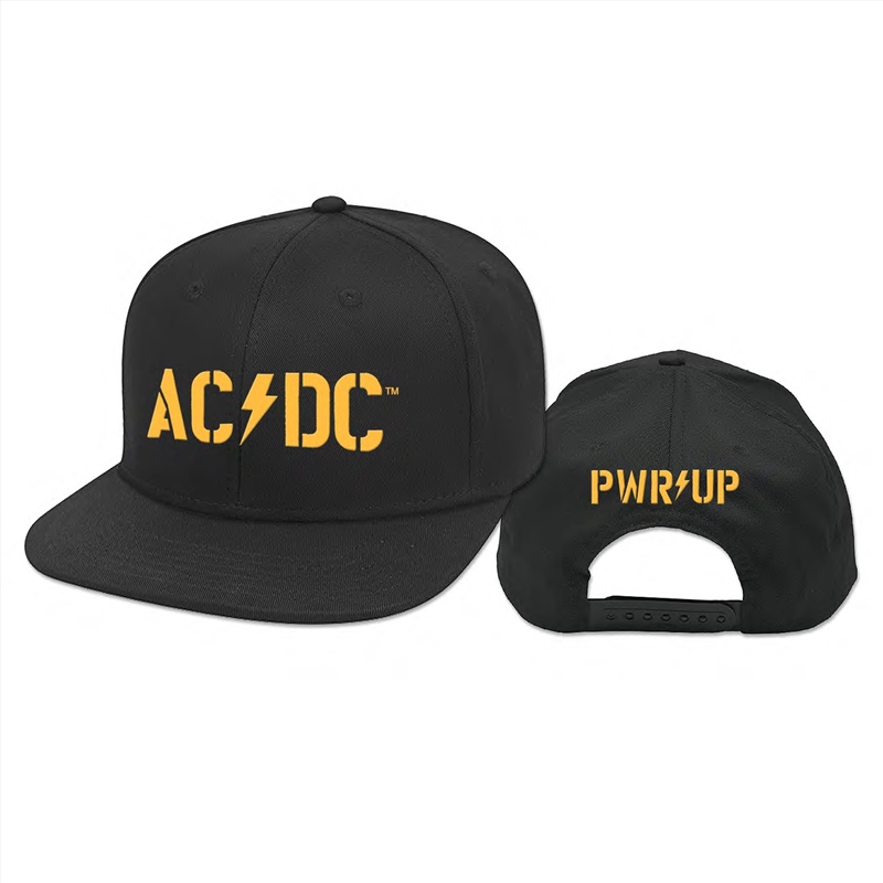 AC/DC - Pwr Up Logo Flat Bill Cap - 58Cm/Product Detail/Beanies & Headwear