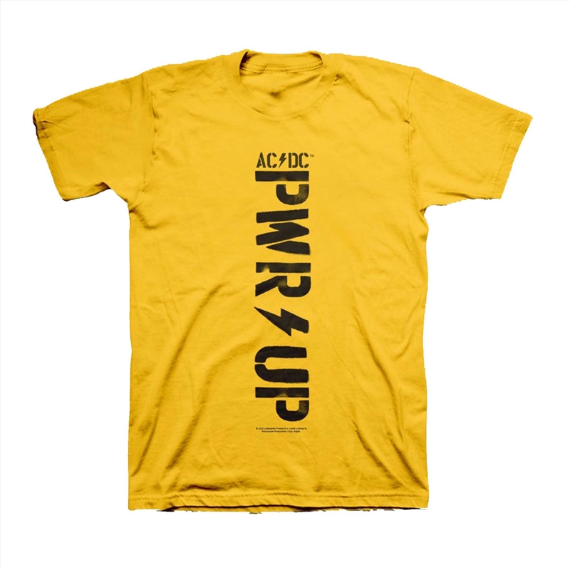 AC/DC - Pwr Up Yellow Logo Tee - M/Product Detail/Shirts