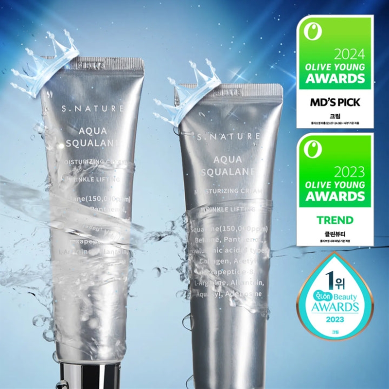 S.Nature Aqua Squalane Moisturizing Cream 60Ml Double Pack(+Calming Pad 2P+Sun Cream 1.5M)/Product Detail/Beauty Products