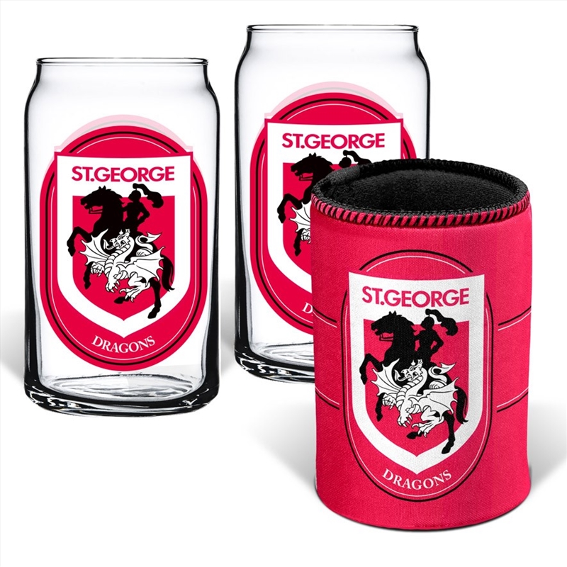 NRL: St George Dragons - Can Glasses & Can Cooler/Product Detail/Coolers & Accessories