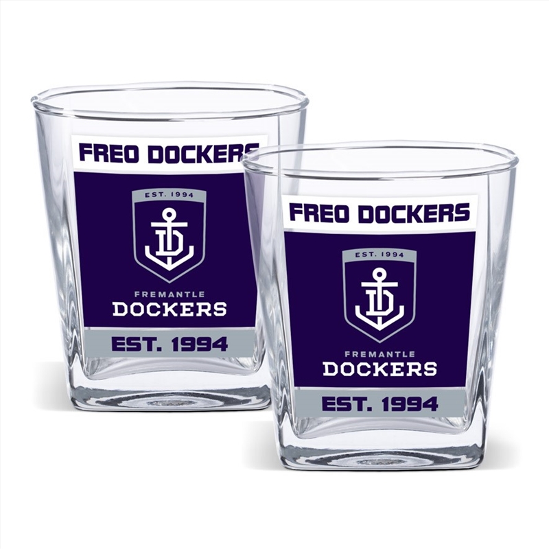 AFL: Fremantle - 2 Pack Spirit Glasses/Product Detail/Drinkware