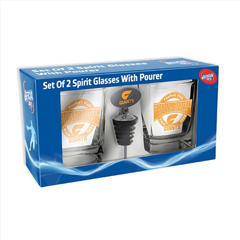 AFL: Gws Giants - S/2 Spirit Glasses & Pourer/Product Detail/Drinkware