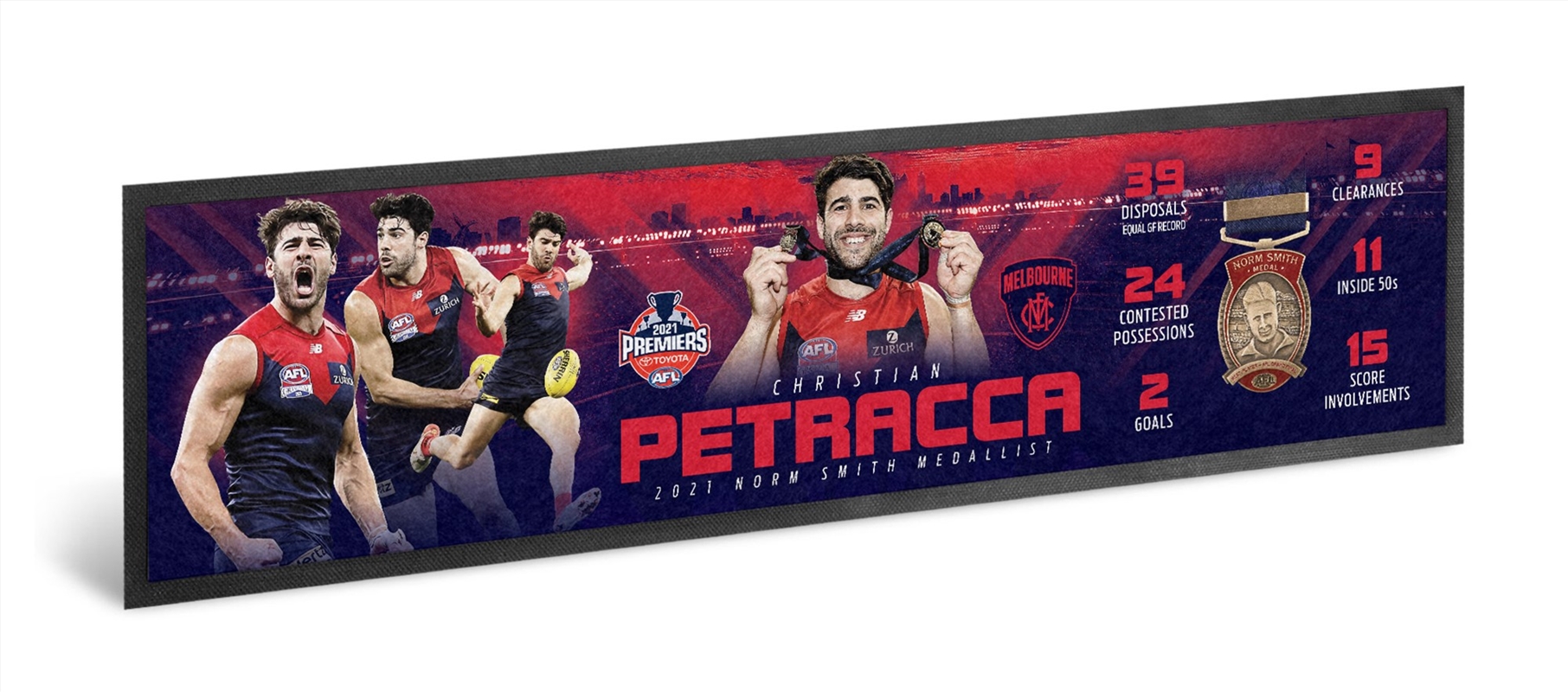 AFL: Melbourne - Gf21 Petracca Bar Runner/Product Detail/Drinkware
