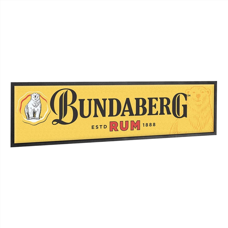thumbnail image 2 of Bundaberg Rum Yellow Bar Runner - Official Merchandise, Rubber Backed, New 2 of 6