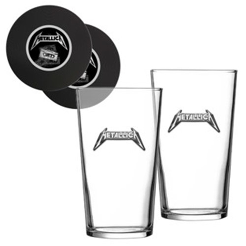 Metallica - S/2 Glass & Coasters/Product Detail/Drinkware
