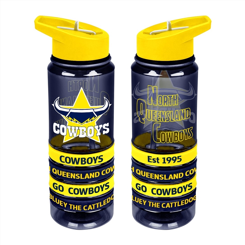 NRL: Cowboys - Tritan Bottle W Bands/Product Detail/Drinkware