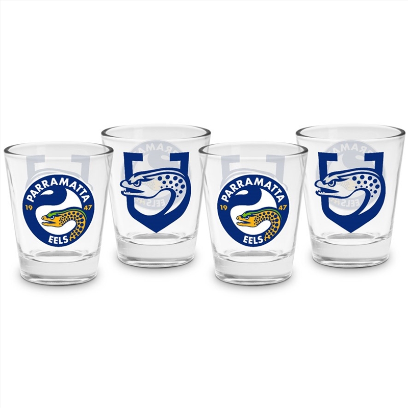 NRL: Parramatta Eels - 4 Pack Shot Glass/Product Detail/Flasks & Shot Glasses