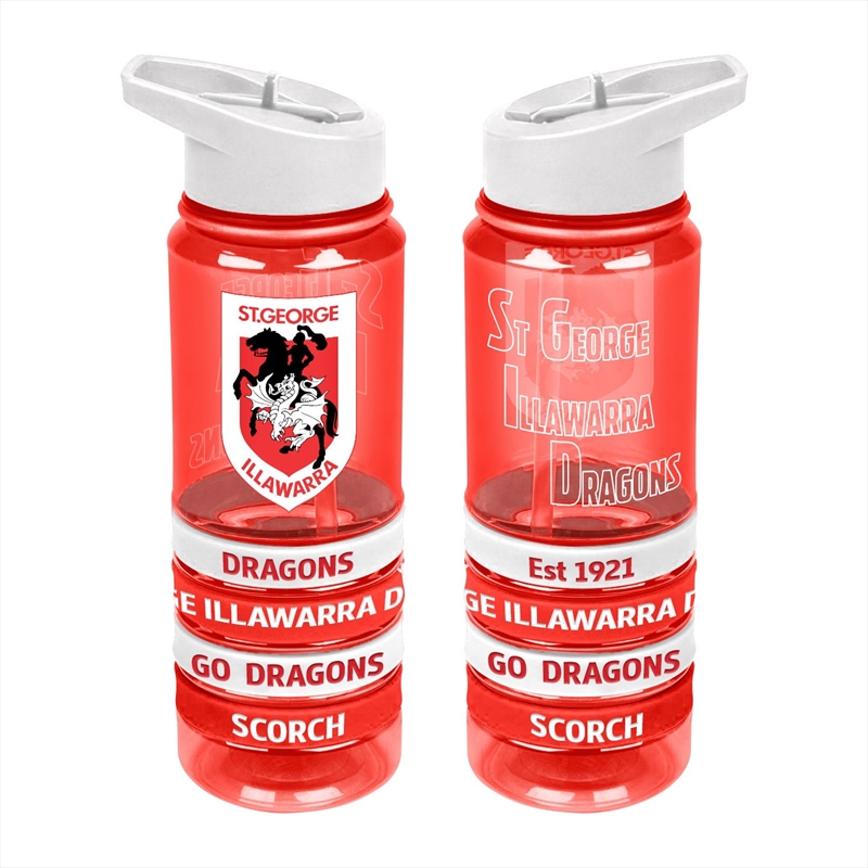 NRL: St George Dragons - Ps Bottle W Bands/Product Detail/Drinkware