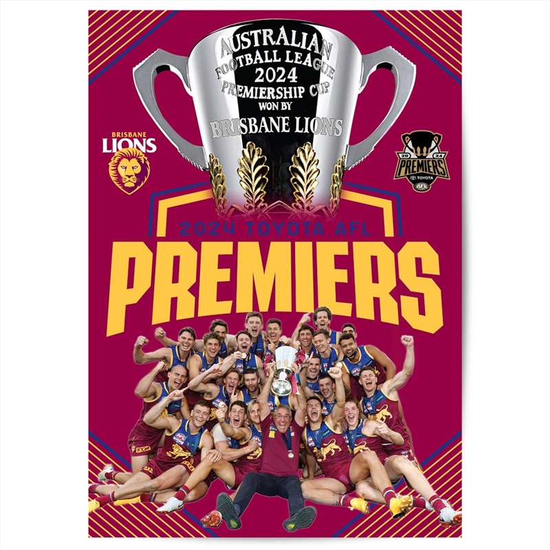 AFL: Brisbane Lions - Gf24 Poster Postgame Ph1- Brisbane Lions/Product Detail/Posters & Prints