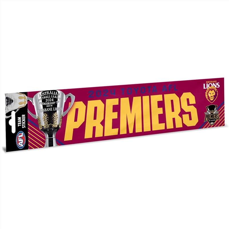 AFL: Brisbane Lions - Gf24 Bumper Sticker Ph1 - Brisbane Lions/Product Detail/Stationery