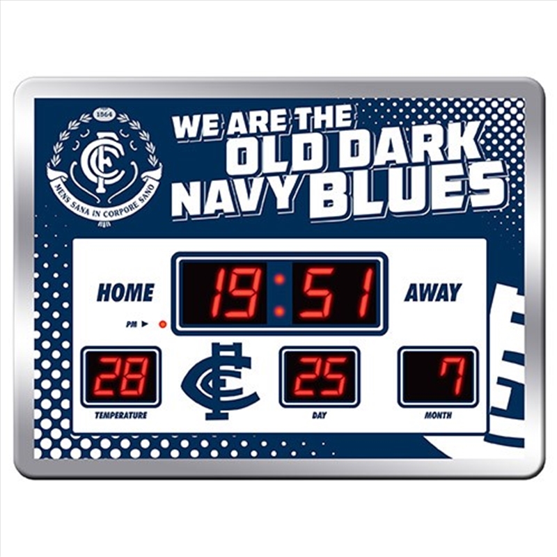 AFL: Carlton - Led Scoreboard Clock/Product Detail/Clocks