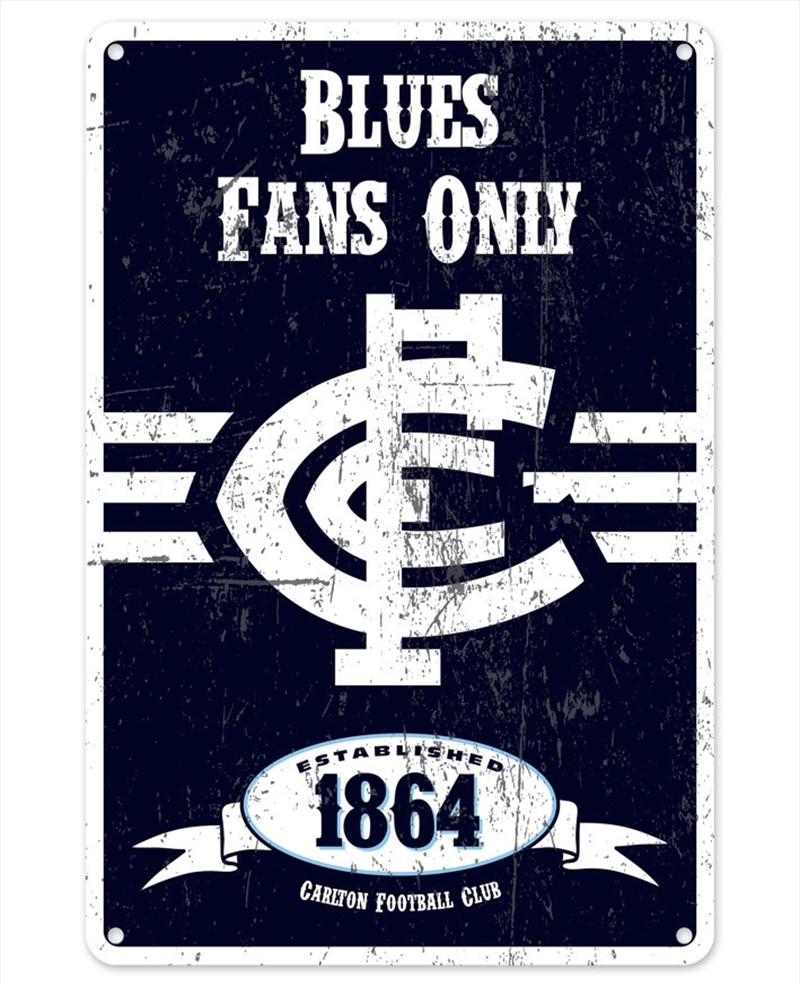 AFL: Carlton - Retro Metal Sign/Product Detail/Posters & Prints