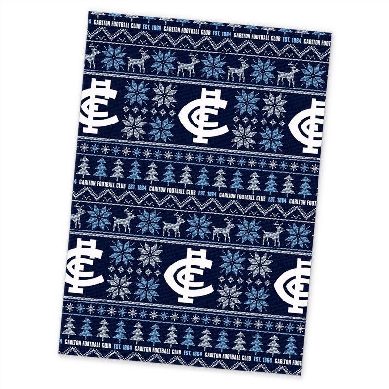 AFL: Carlton - Xmas Wrapping Paper/Product Detail/Party Accessories