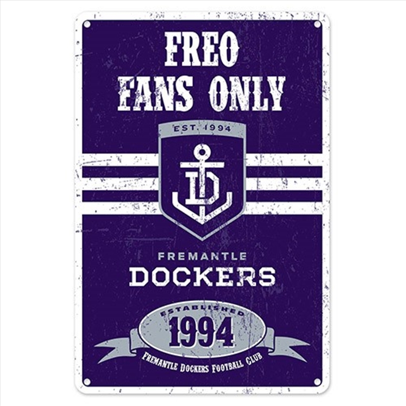 AFL: Fremantle - Retro Metal Sign/Product Detail/Posters & Prints