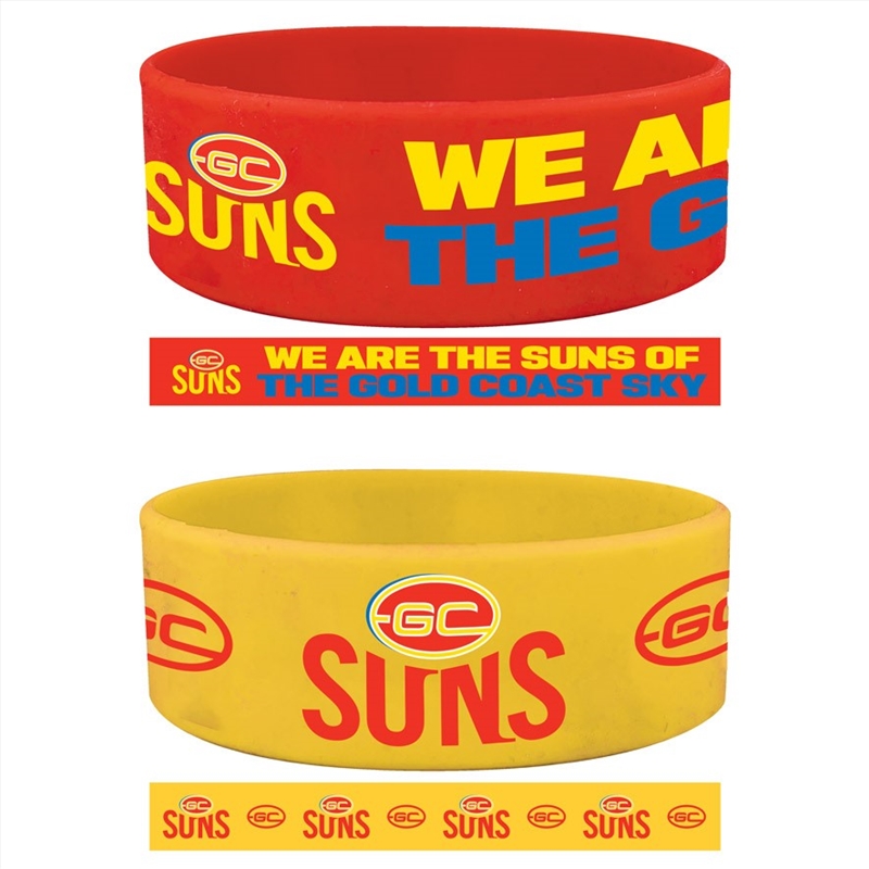 AFL: Gold Coast Suns - Set Of 2 Wrist Bands/Product Detail/Jewellery