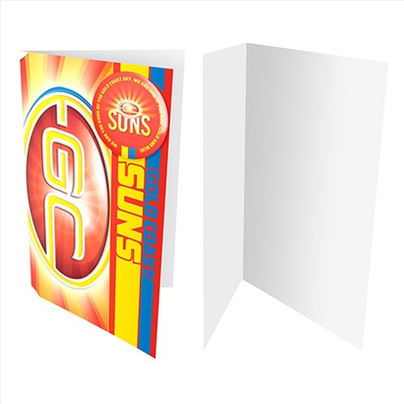 AFL: Gold Coast Suns - Badge Card/Product Detail/Stationery