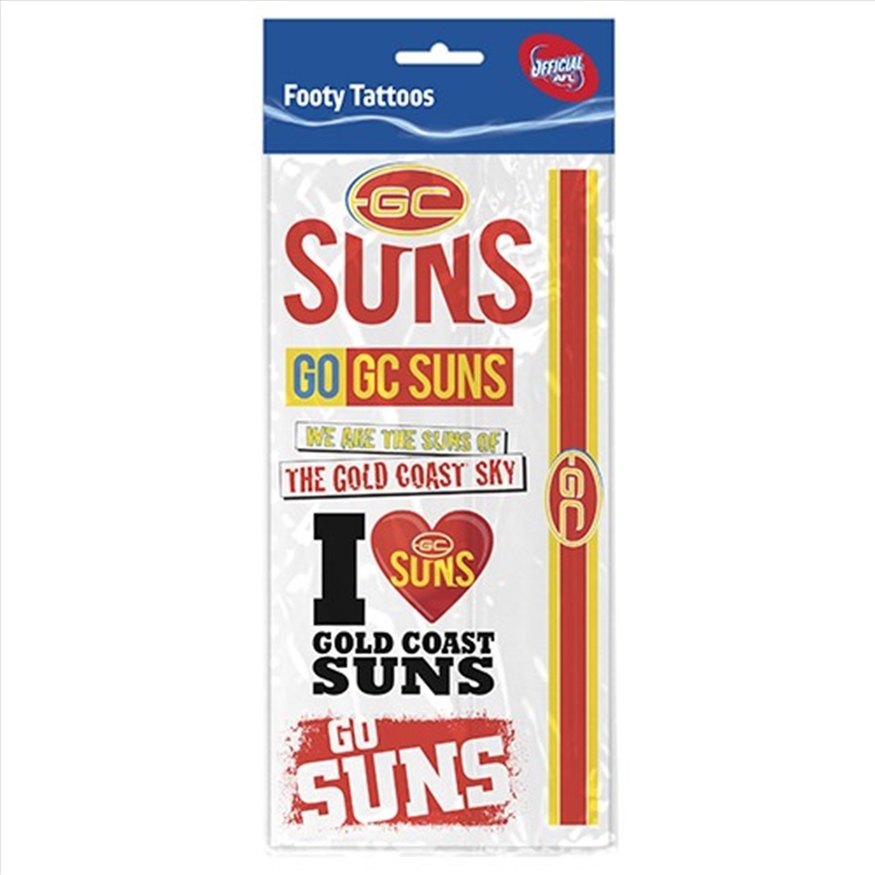 AFL: Gold Coast Suns - Tattoo Sheet/Product Detail/Stationery