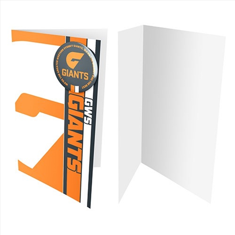 AFL: Gws Giants - Badge Card/Product Detail/Stationery