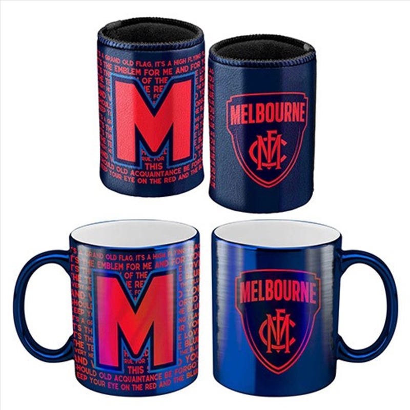 AFL: Melbourne - Metallic Can Cooler & Mug Pck/Product Detail/Mugs