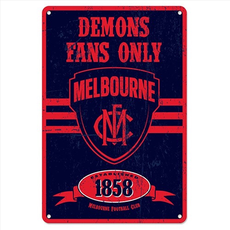 AFL: Melbourne - Retro Metal Sign/Product Detail/Posters & Prints