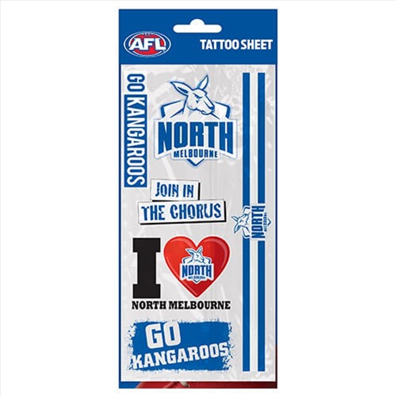 AFL: North Melbourne - Tattoo Sheet/Product Detail/Stationery