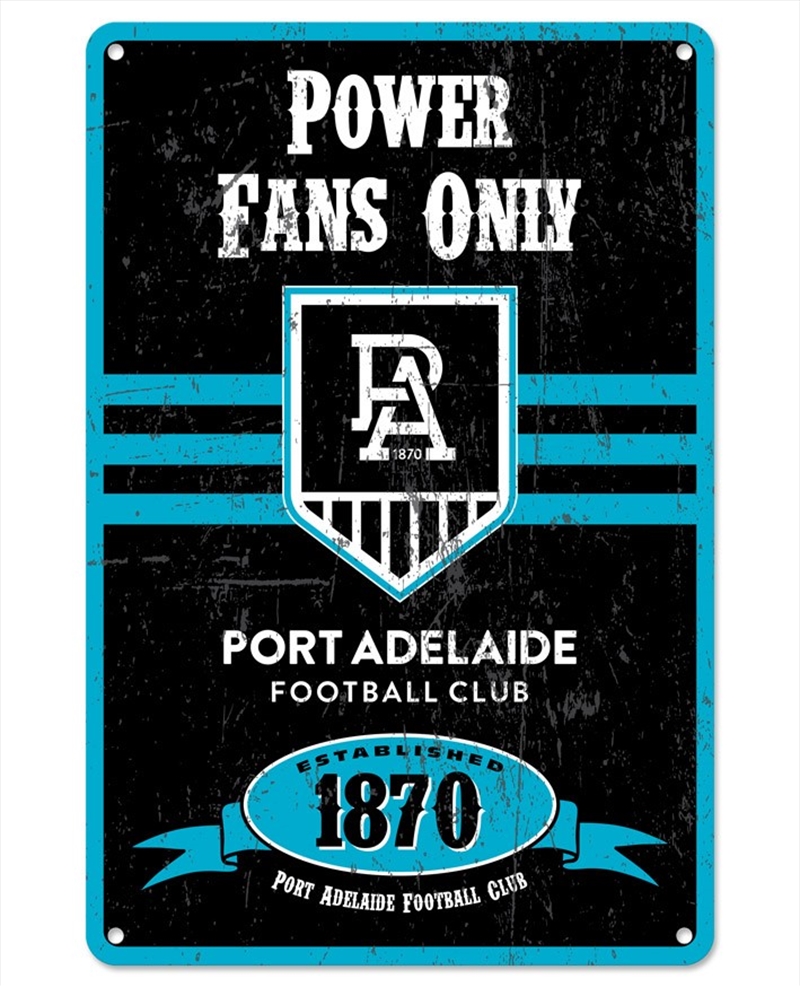 AFL: Port Adelaide - Retro Metal Sign/Product Detail/Posters & Prints