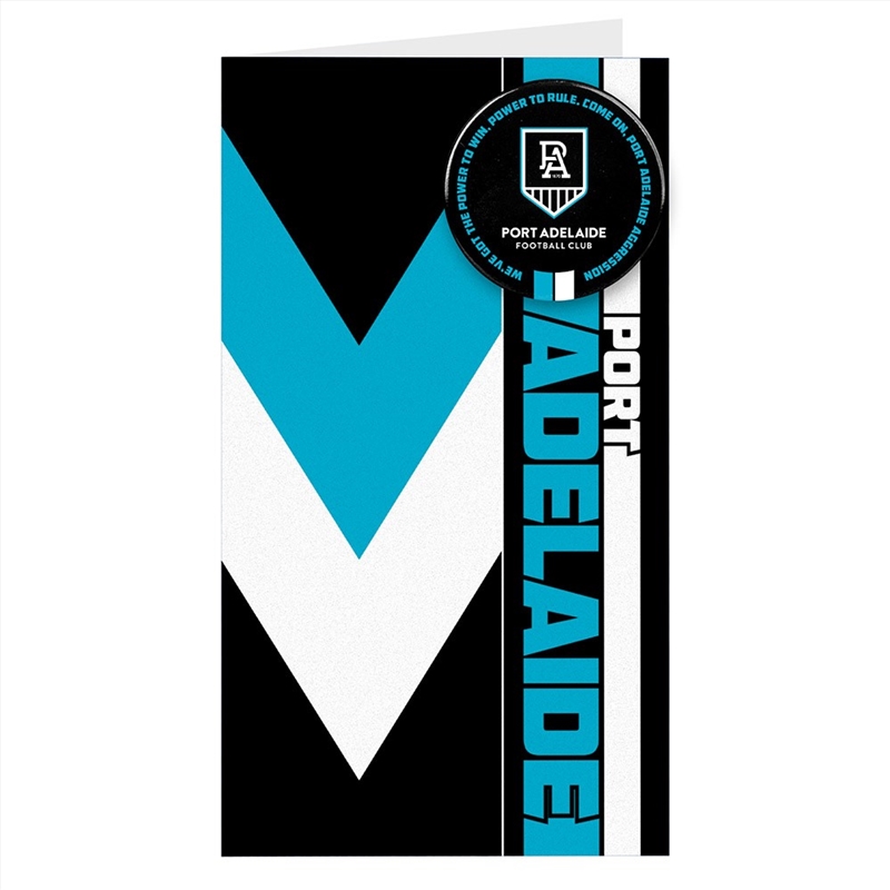 AFL: Port Adelaide - Badge Card/Product Detail/Stationery